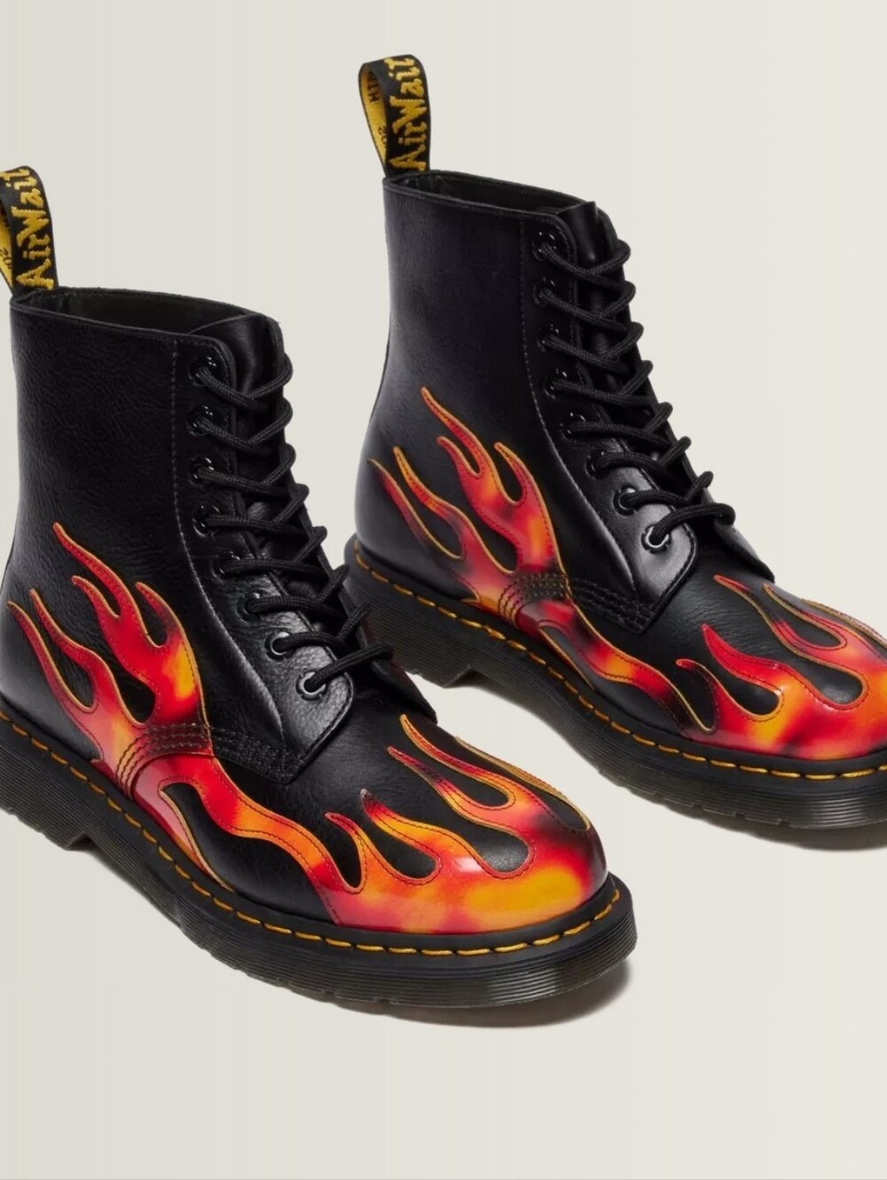 NWOB Dr. Martens 1460 Pascal Flame Arcadia Leather Combat Boots Rockabilly Sz 7